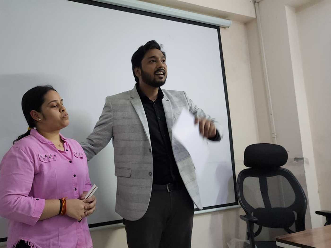 ACCA student receiving appreciation at Ikshana Learning